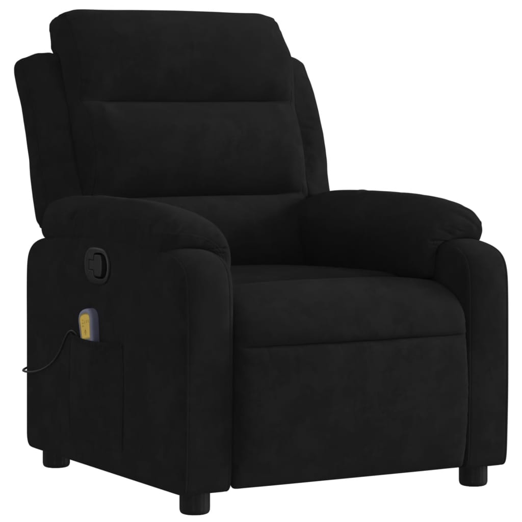 Fauteuil de massage en velours noir