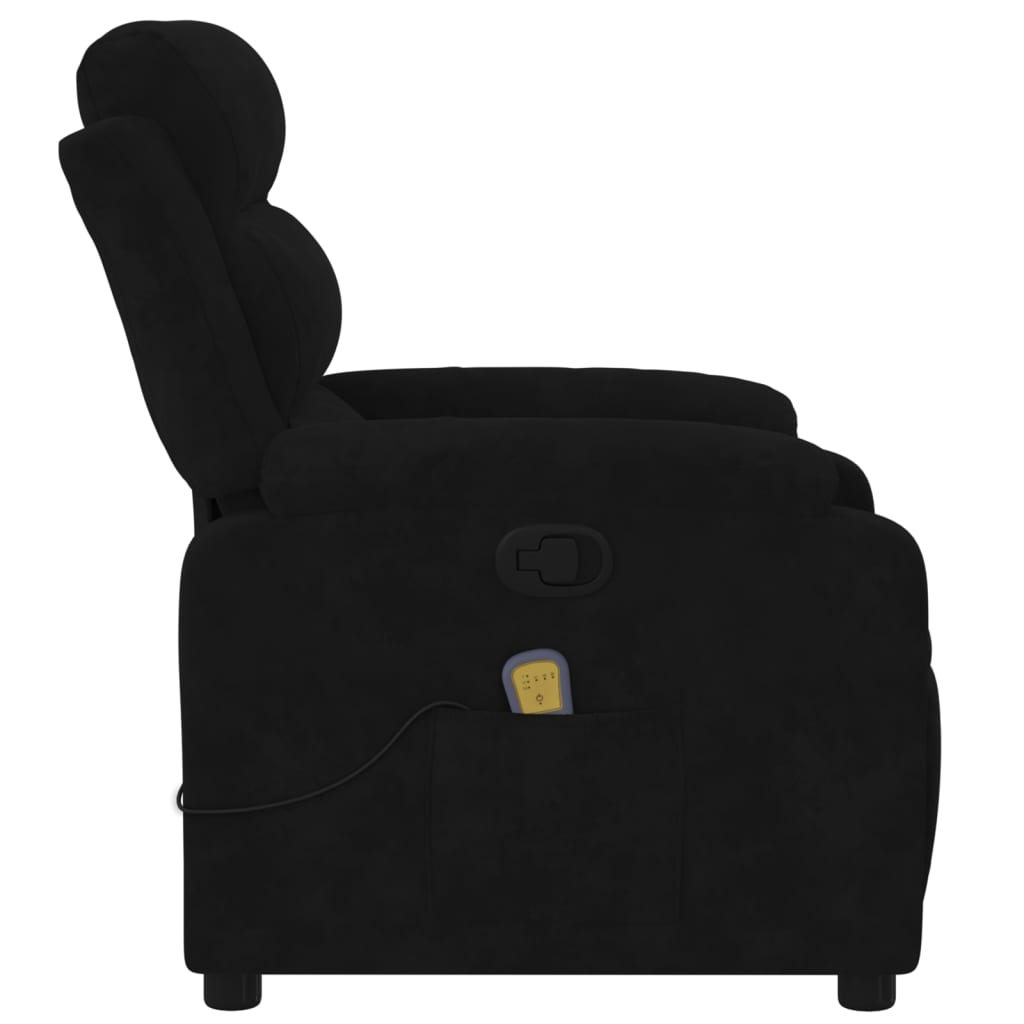 Fauteuil de massage en velours noir