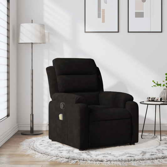 Fauteuil de massage en velours noir