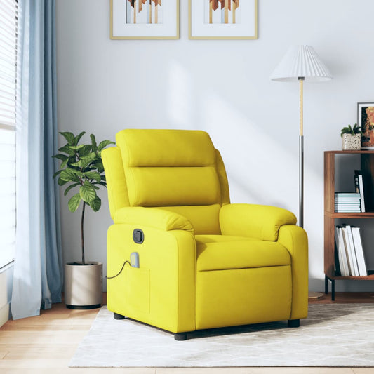Fauteuil de massage en velours jaune