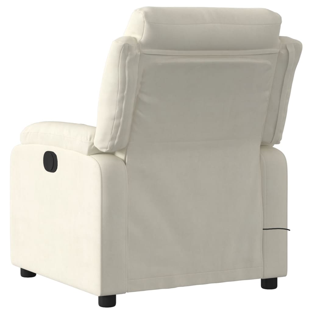 Fauteuil de massage en velours crème