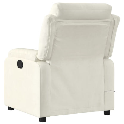 Massagesessel Creme Samt