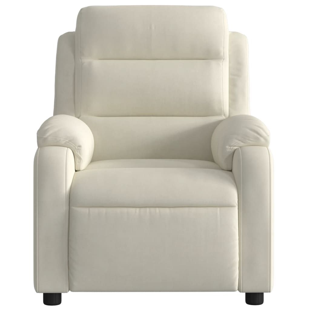Fauteuil de massage en velours crème