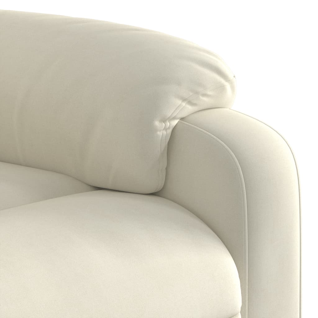Fauteuil de massage en velours crème