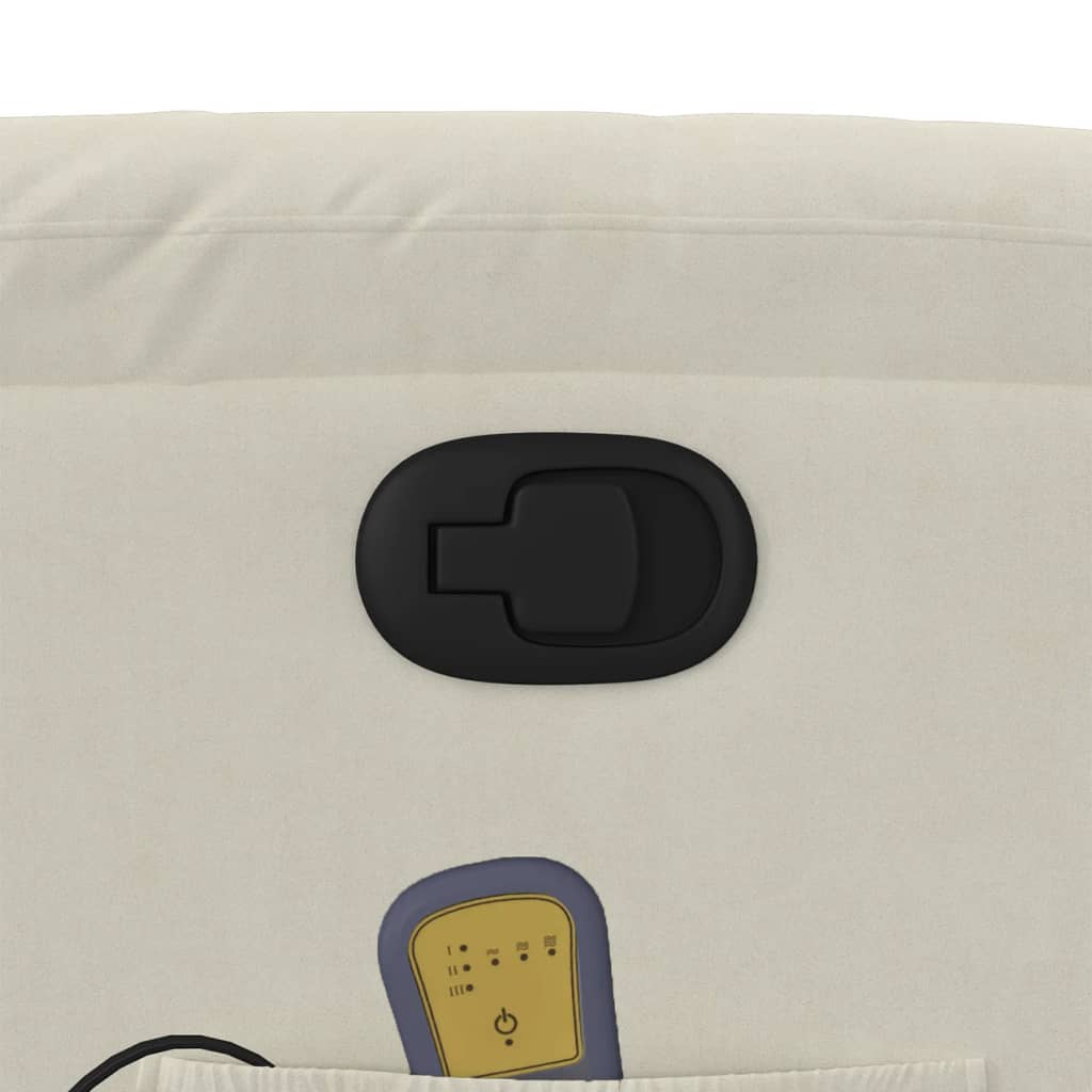 Fauteuil de massage en velours crème