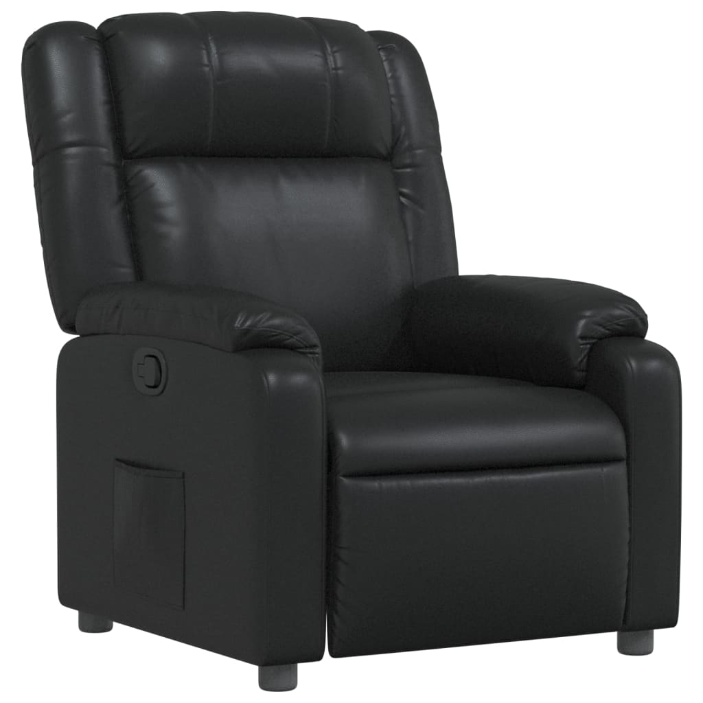 Fauteuil de relaxation simili cuir noir