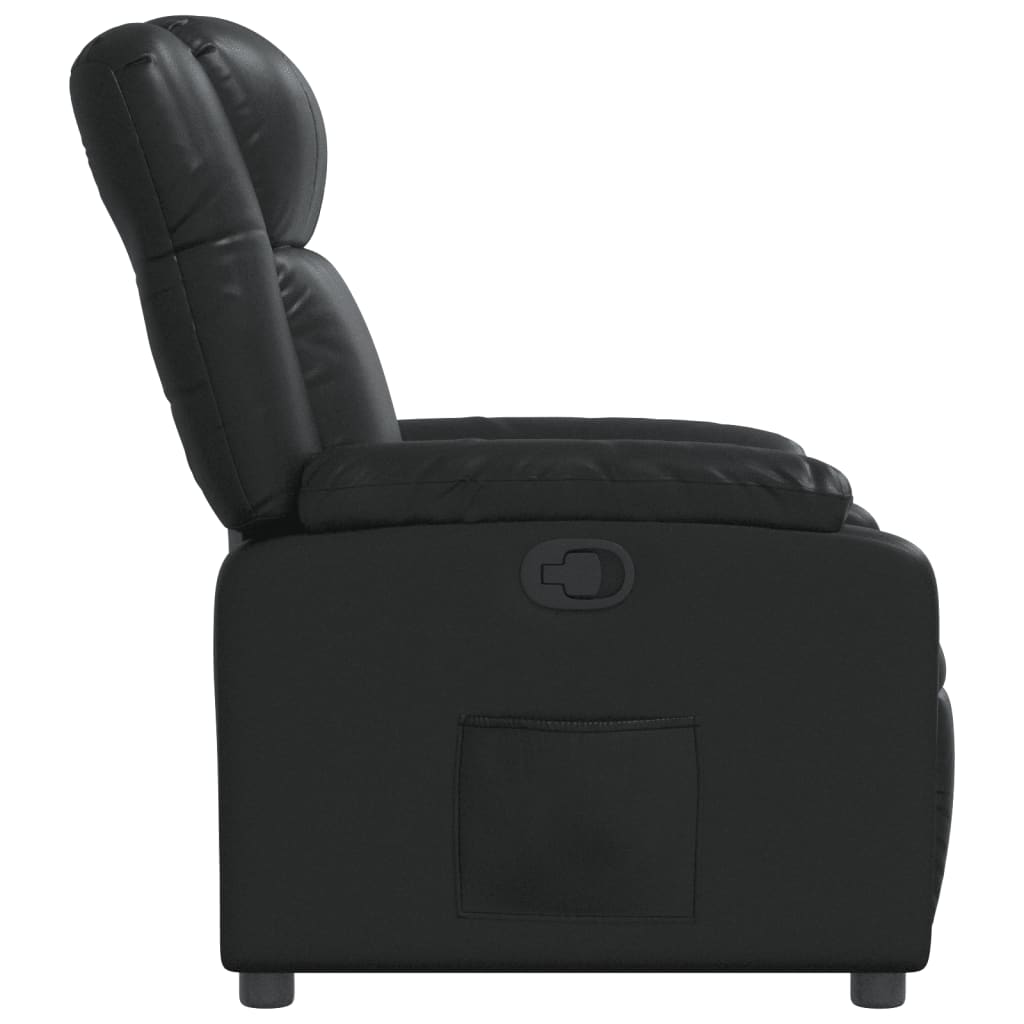 Fauteuil de relaxation simili cuir noir