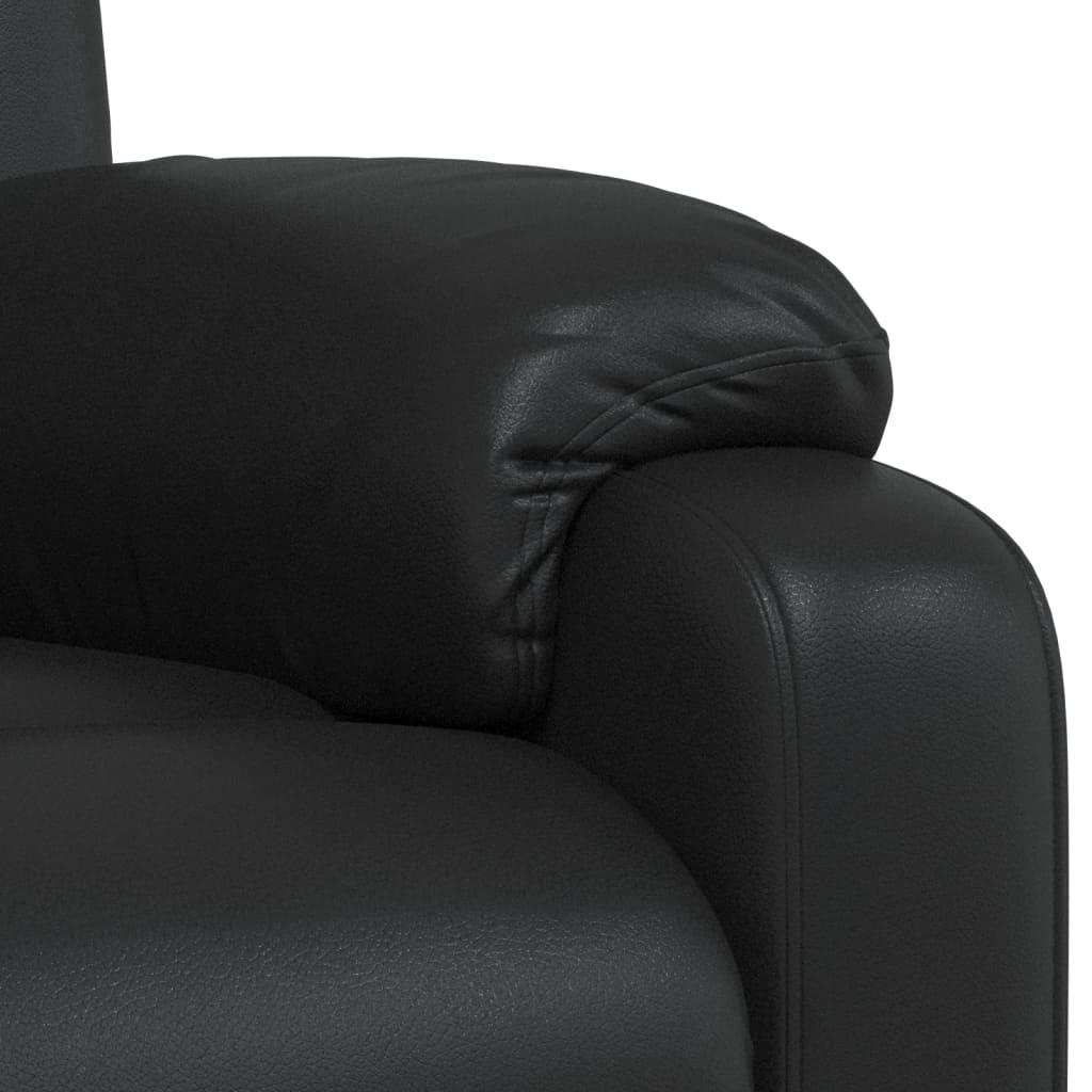 Fauteuil de relaxation simili cuir noir