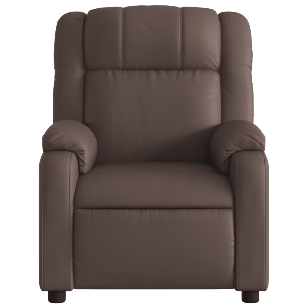 Fauteuil de relaxation simili cuir marron