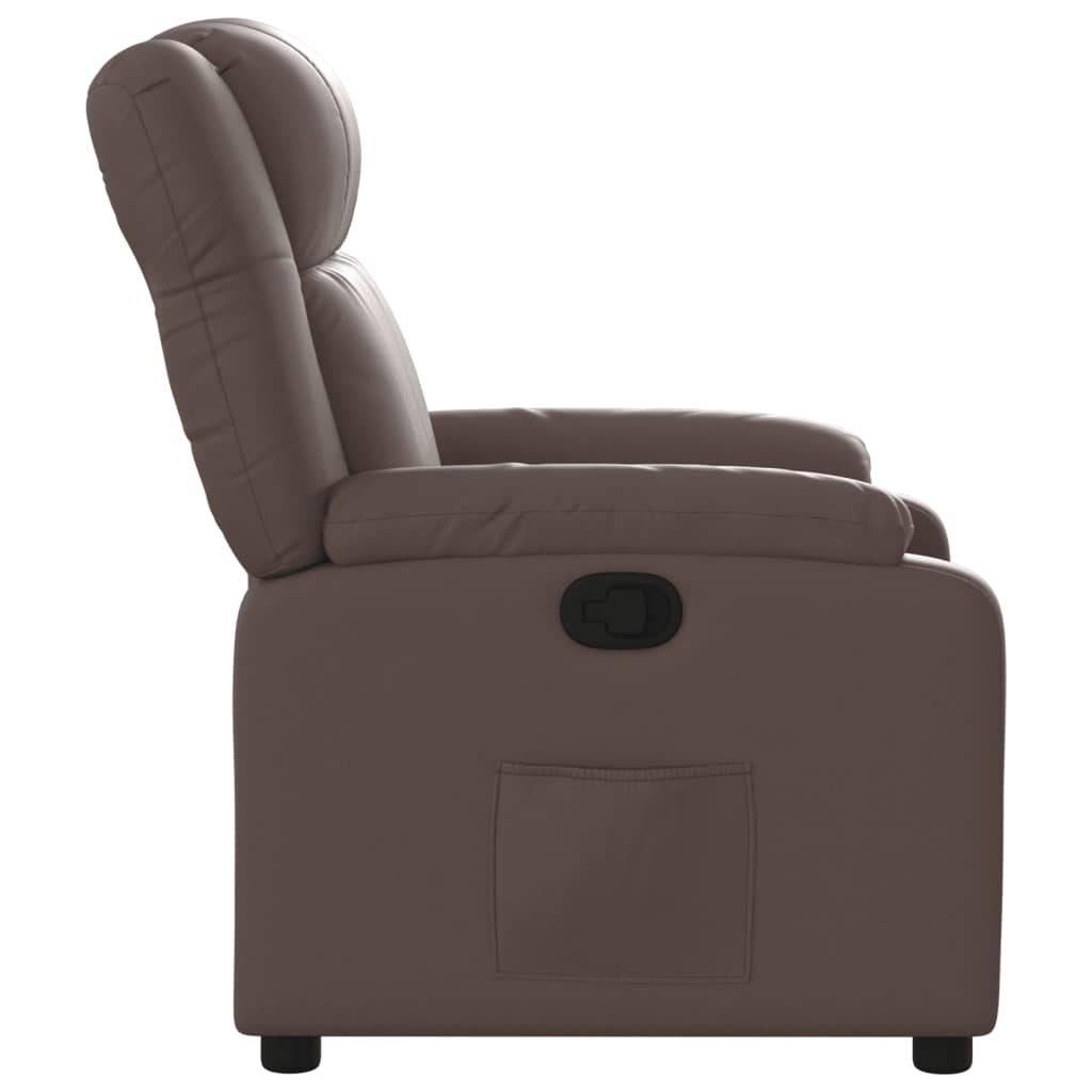 Fauteuil de relaxation simili cuir marron