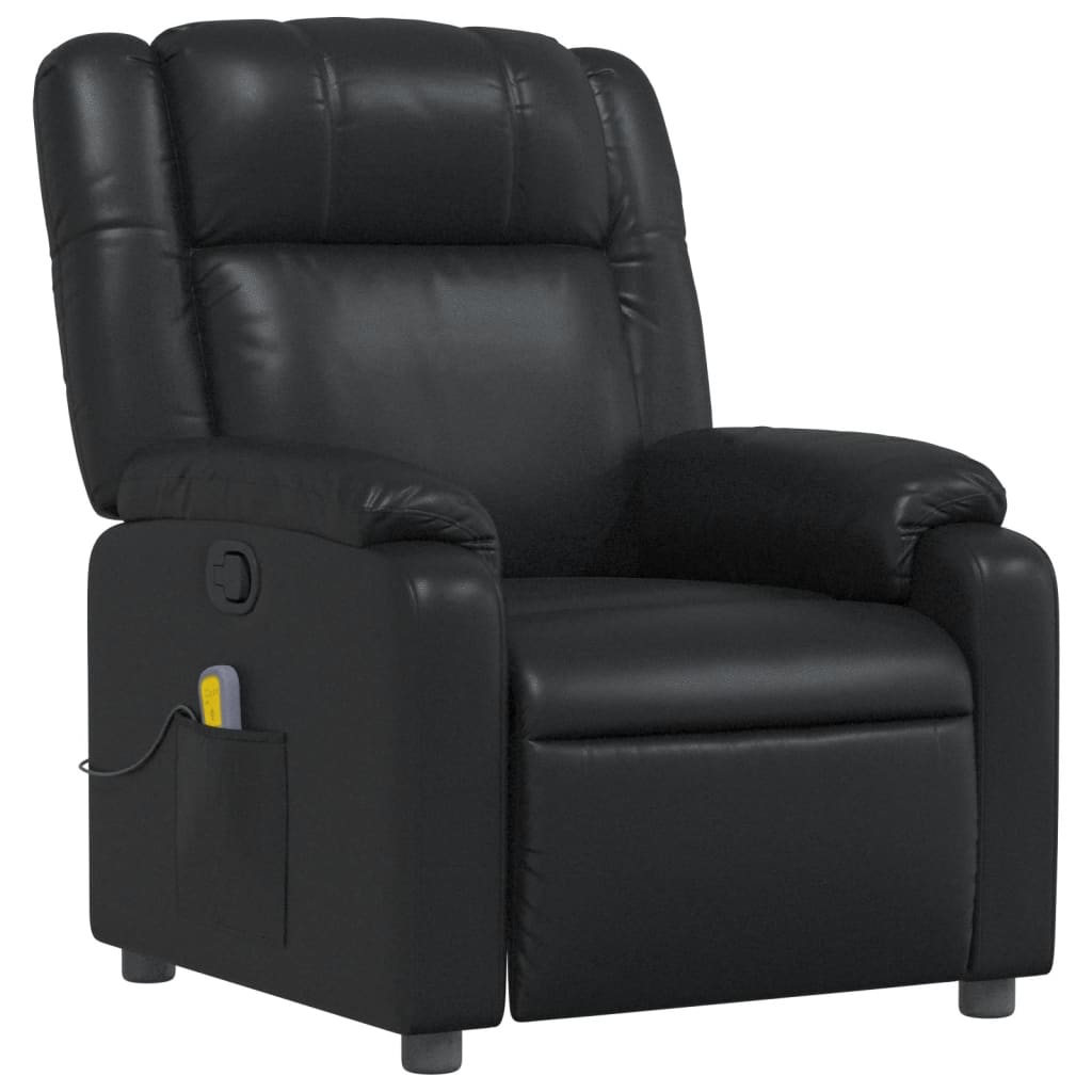 Fauteuil de massage simili cuir noir