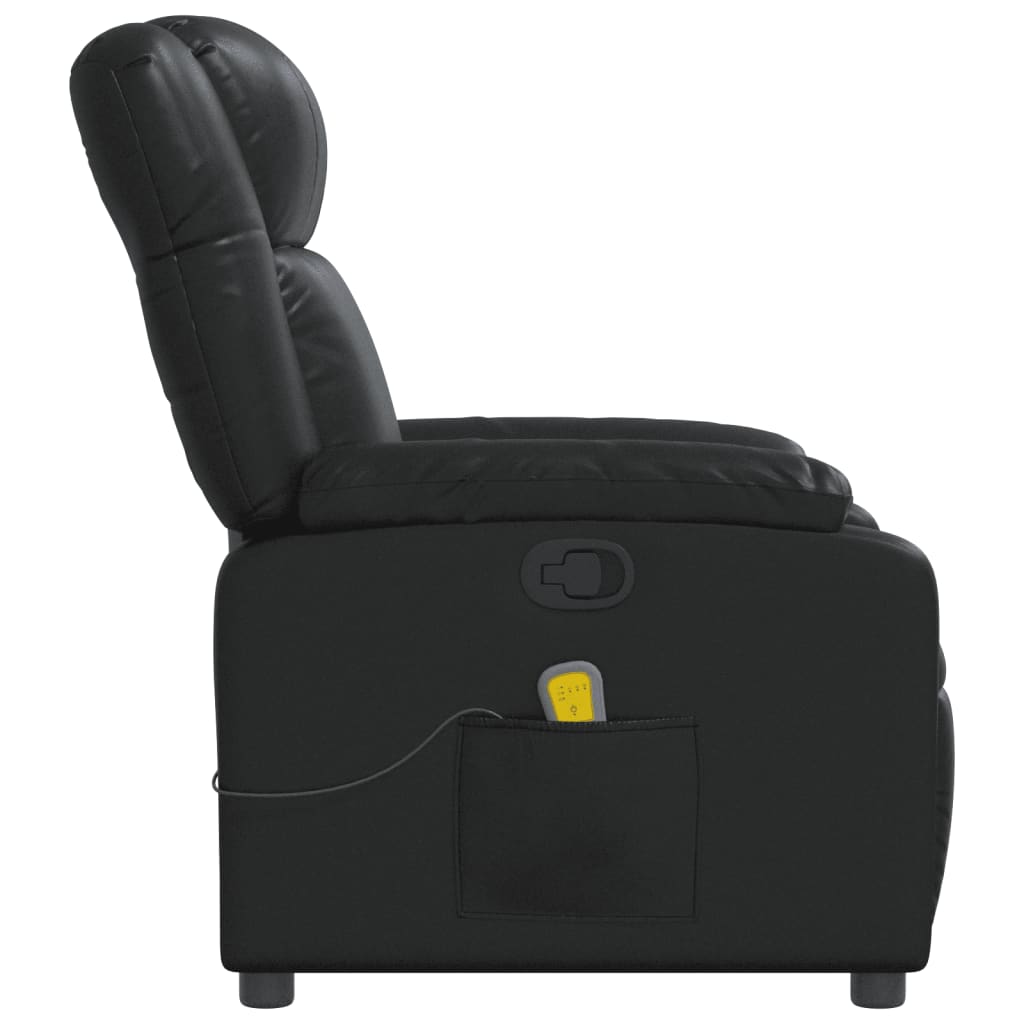 Fauteuil de massage simili cuir noir