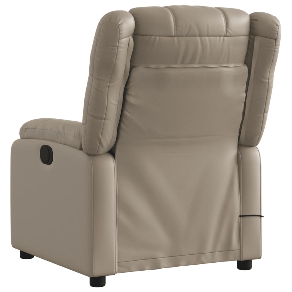 Fauteuil de massage simili cuir marron cappuccino