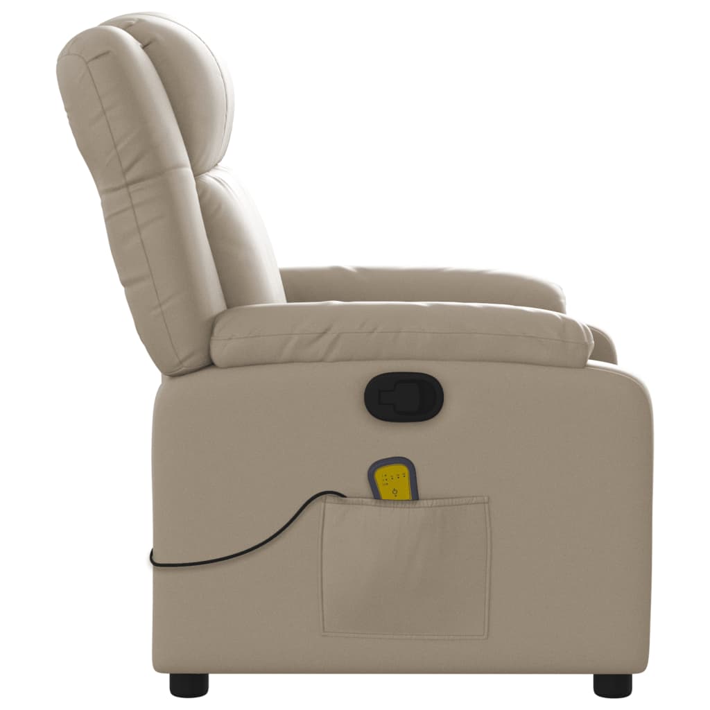 Fauteuil de massage simili cuir marron cappuccino