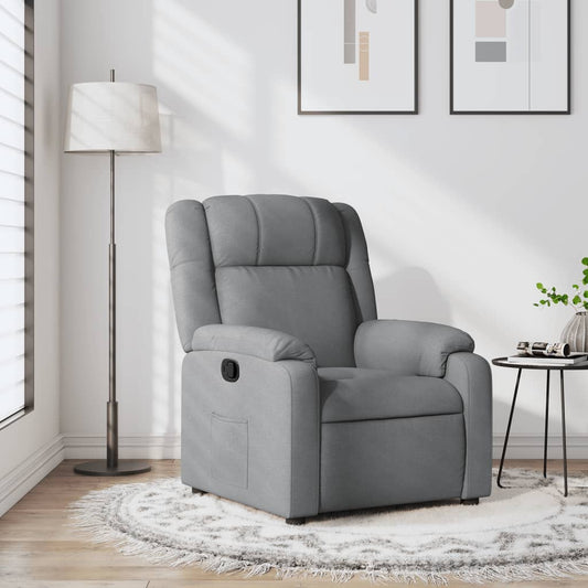 Fauteuil de relaxation tissu gris clair