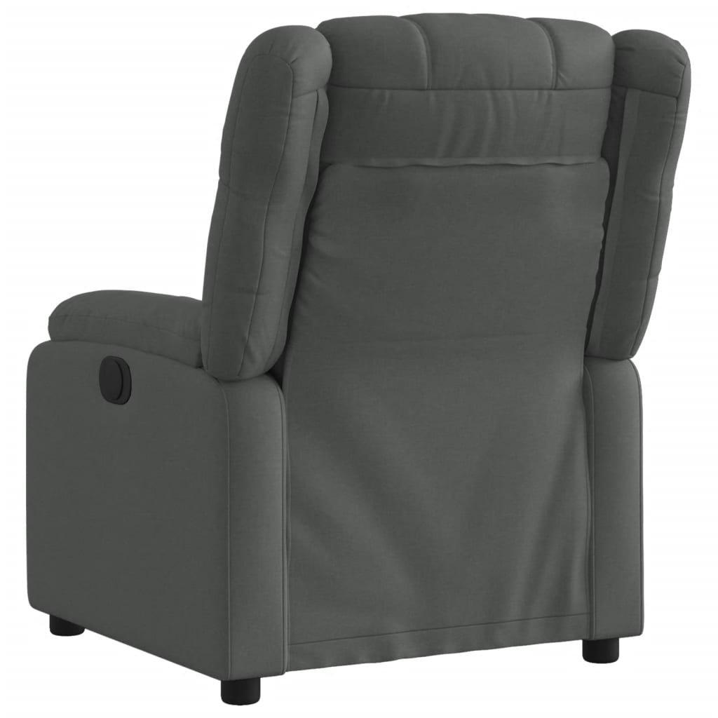 Fauteuil de relaxation tissu gris foncé