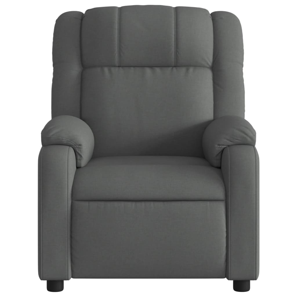 Fauteuil de relaxation tissu gris foncé