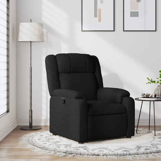 Fauteuil de relaxation tissu noir