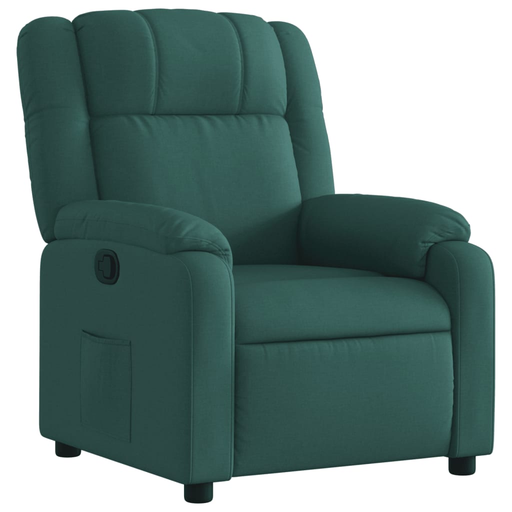 Fauteuil de relaxation tissu vert foncé