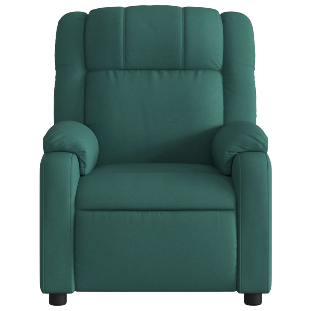 Fauteuil de relaxation tissu vert foncé