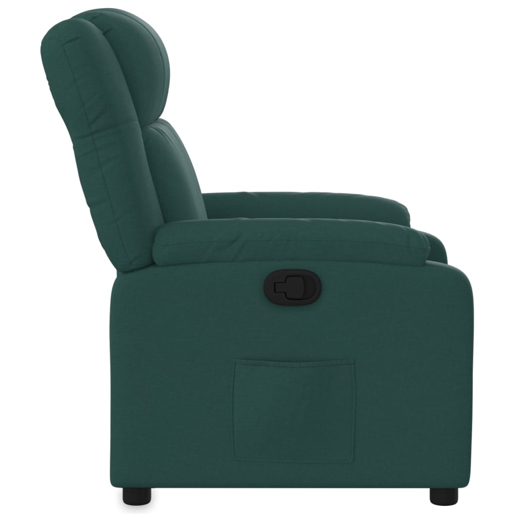 Fauteuil de relaxation tissu vert foncé