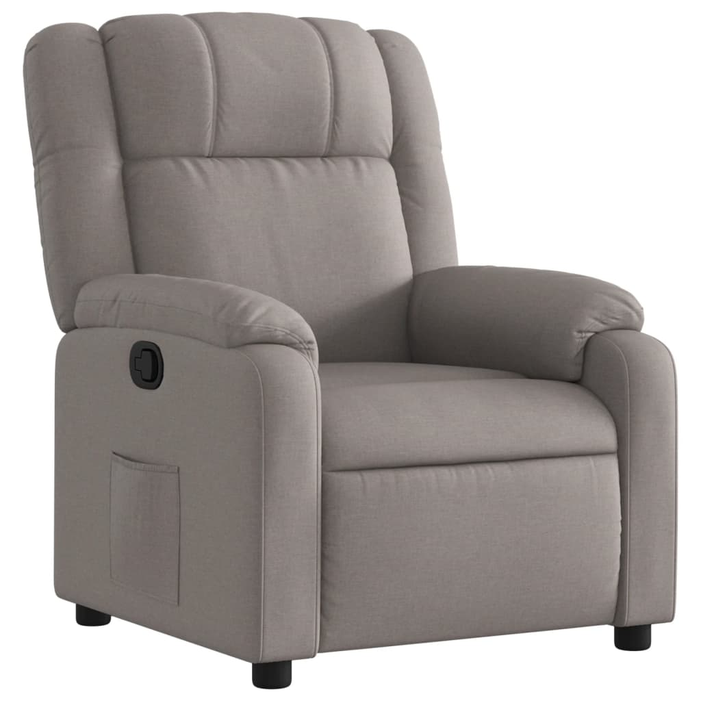 Fauteuil relax tissu taupe