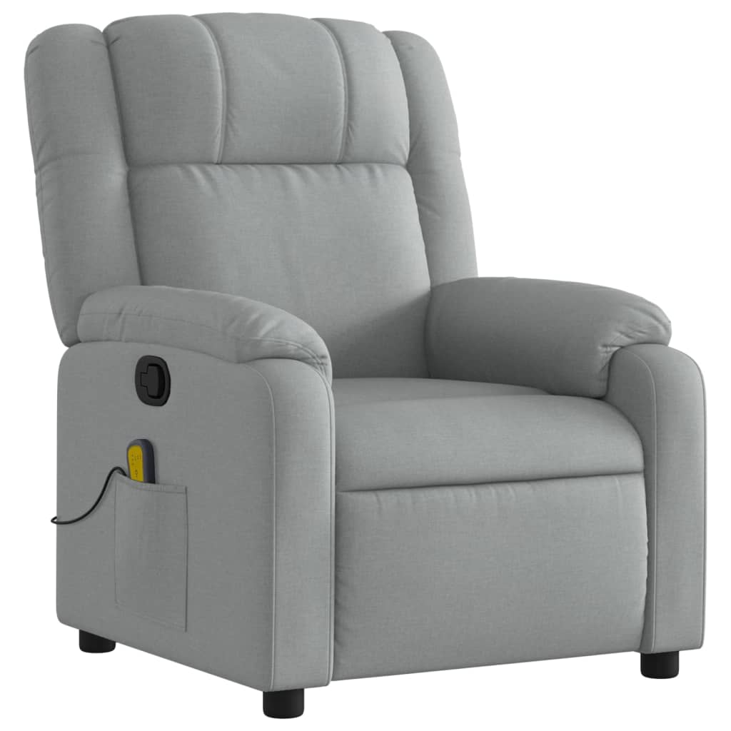 Fauteuil de massage tissu gris clair