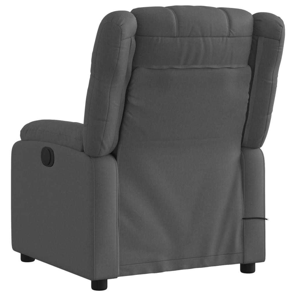 Fauteuil de massage tissu gris foncé