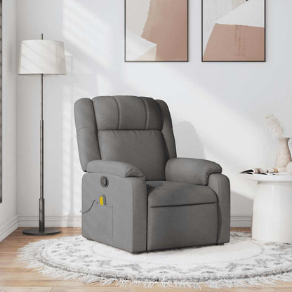 Massagesessel Dunkelgrau Stoff