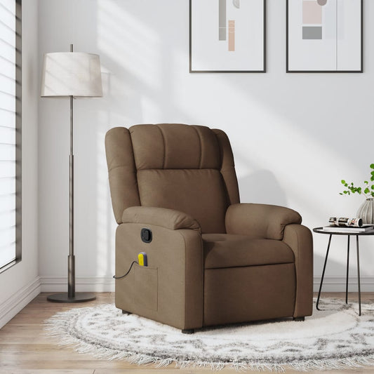 Fauteuil de massage tissu marron
