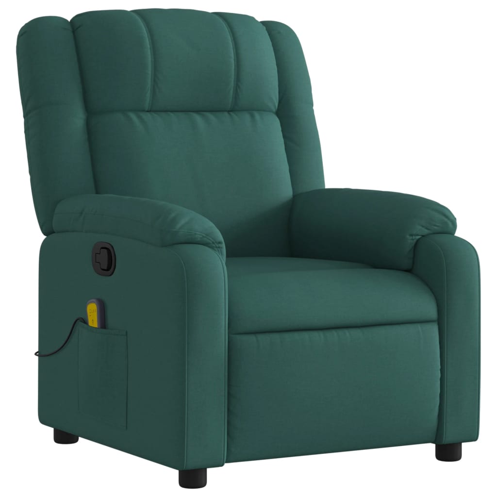 Fauteuil de massage tissu vert foncé