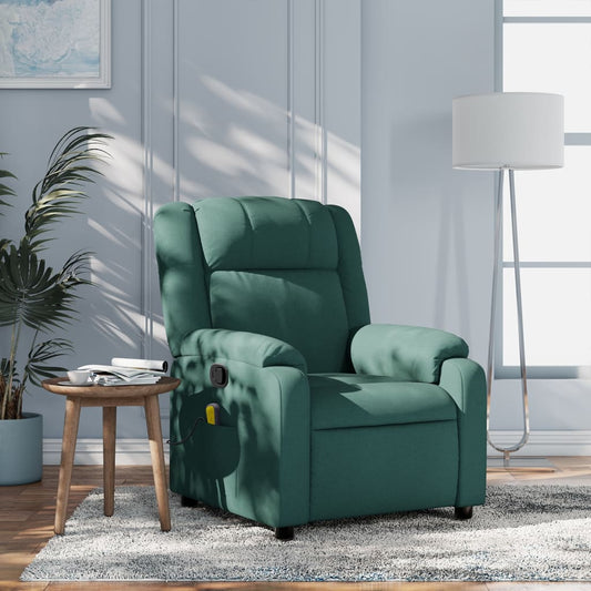 Fauteuil de massage tissu vert foncé