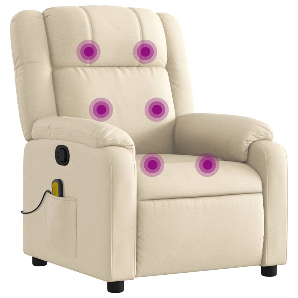 Fauteuil de massage tissu crème