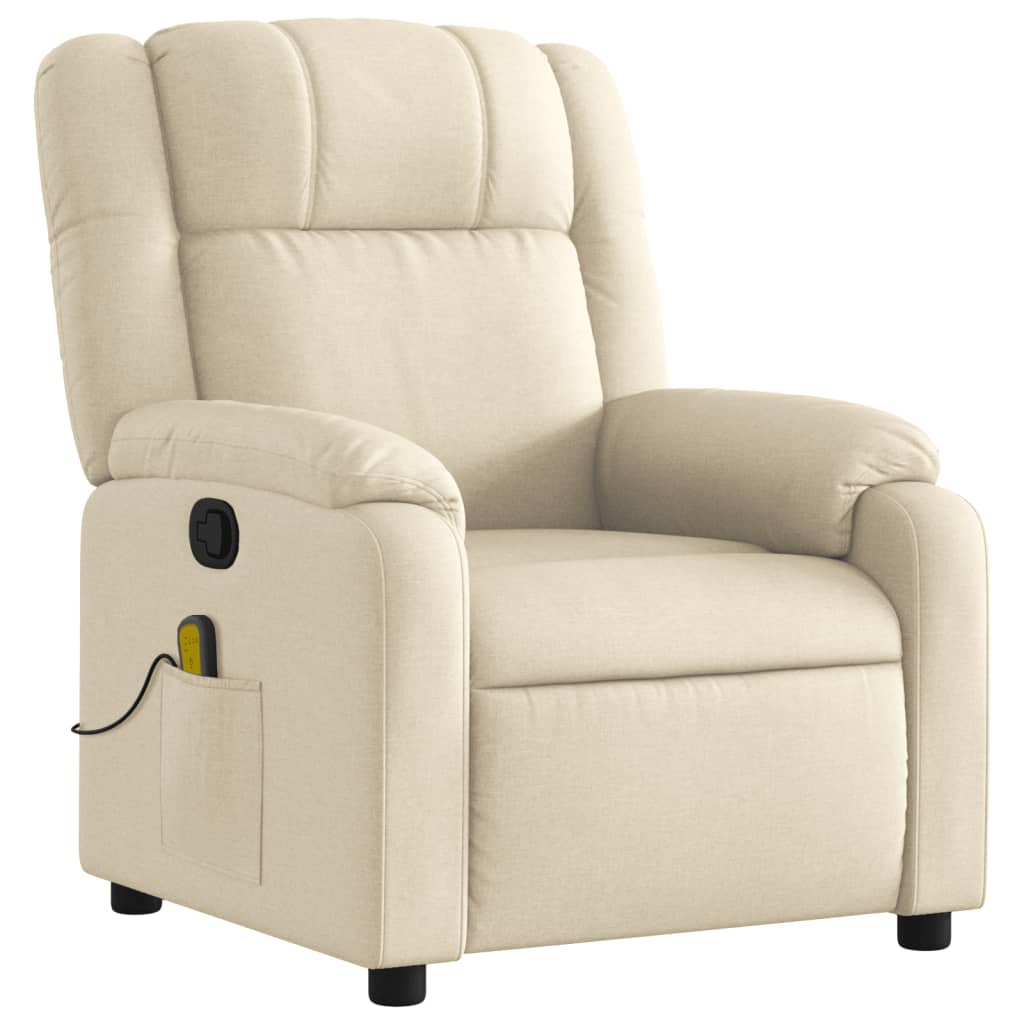 Fauteuil de massage tissu crème