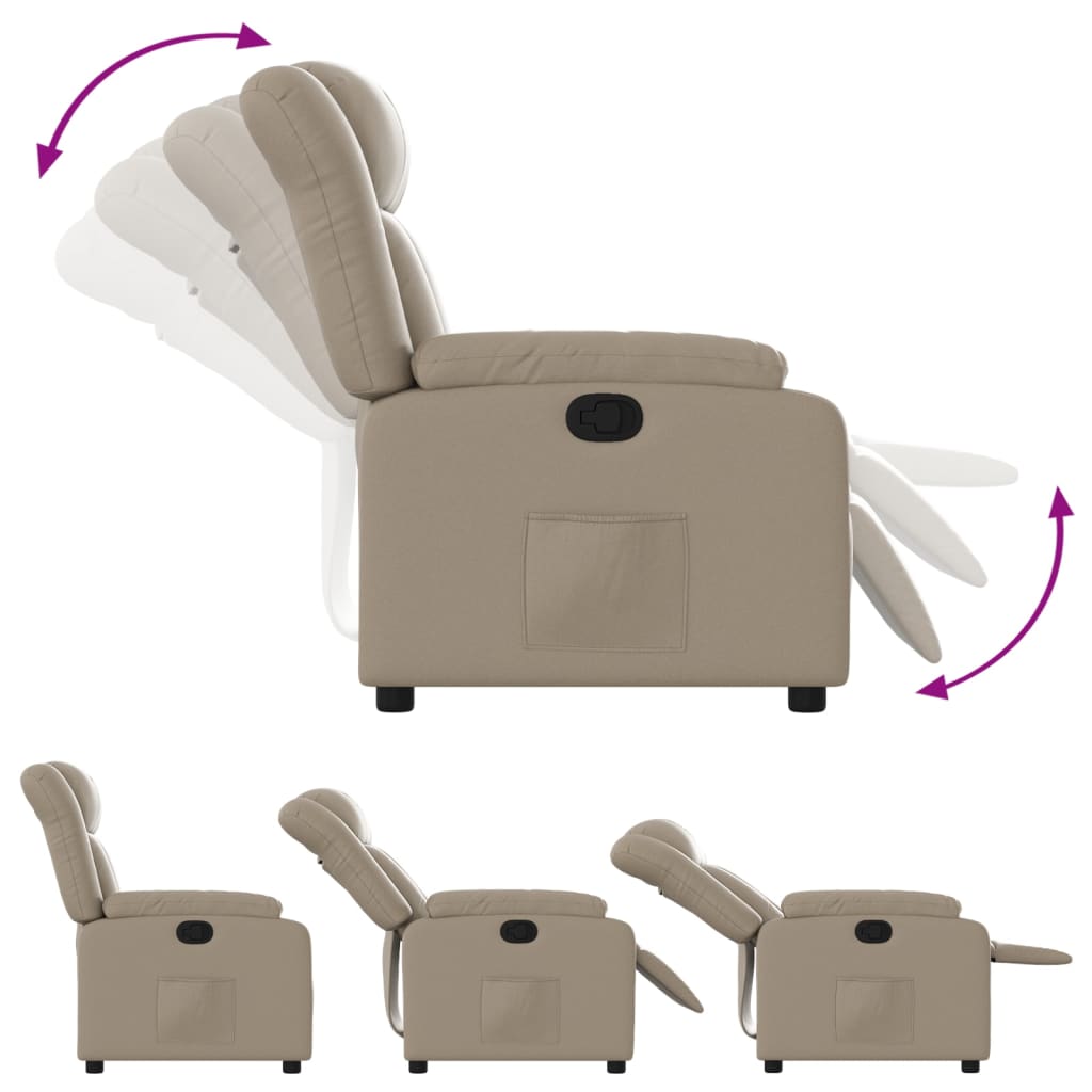 Fauteuil de relaxation simili cuir marron cappuccino