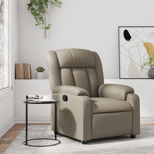 Fauteuil de relaxation simili cuir marron cappuccino