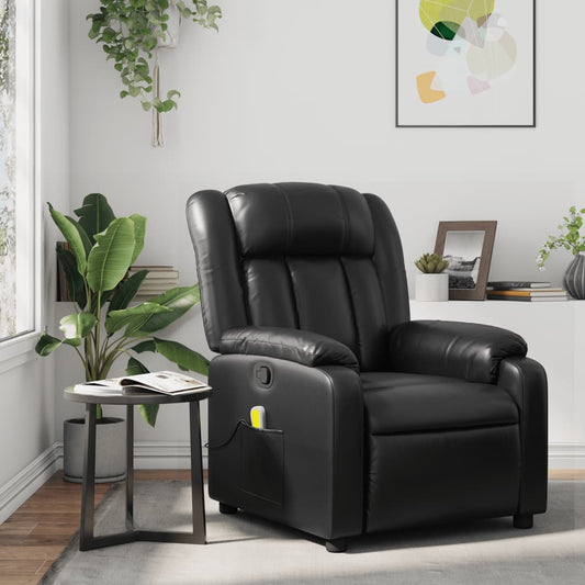 Fauteuil de massage simili cuir noir