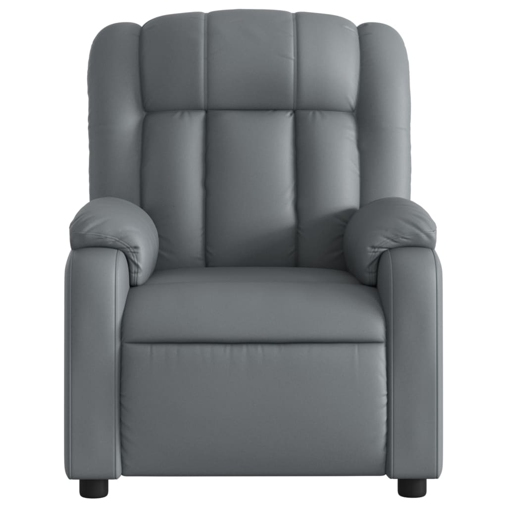 Fauteuil de massage simili cuir gris