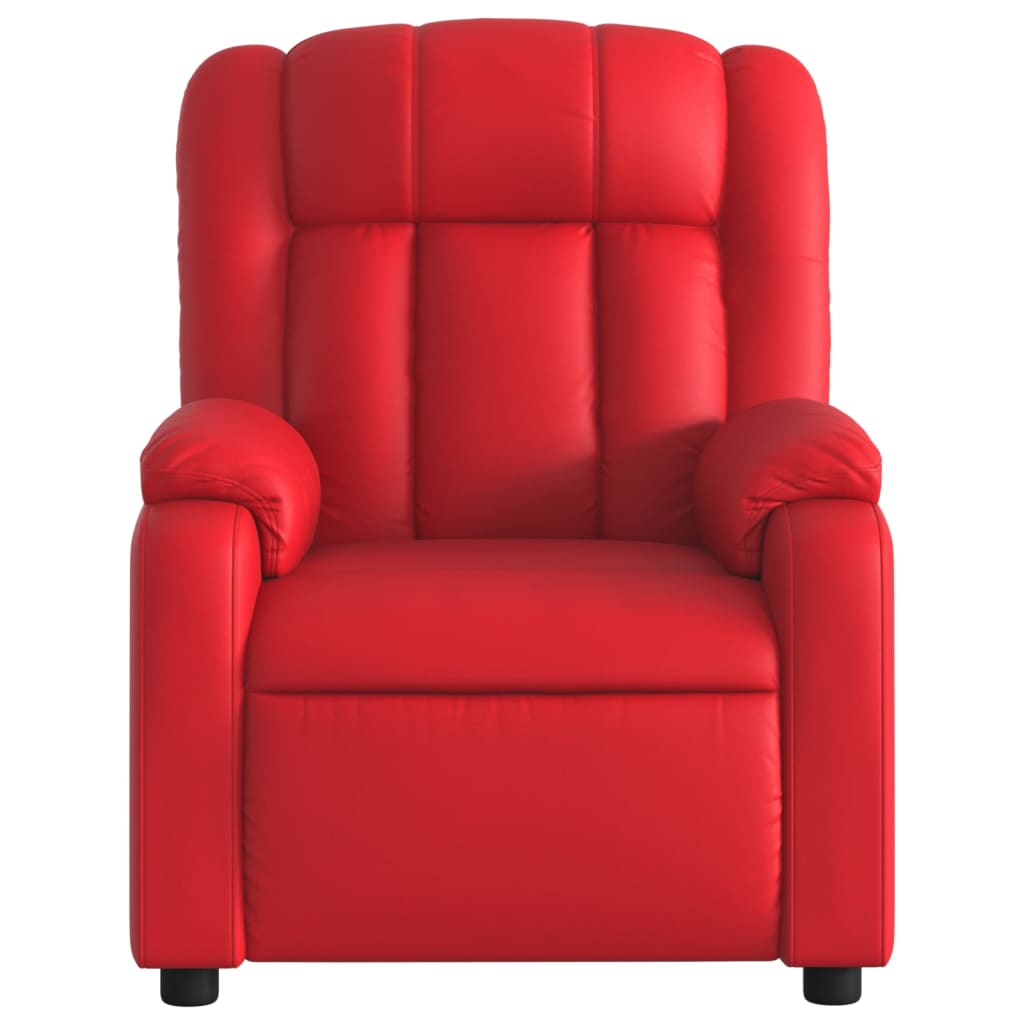 Fauteuil de massage simili cuir rouge