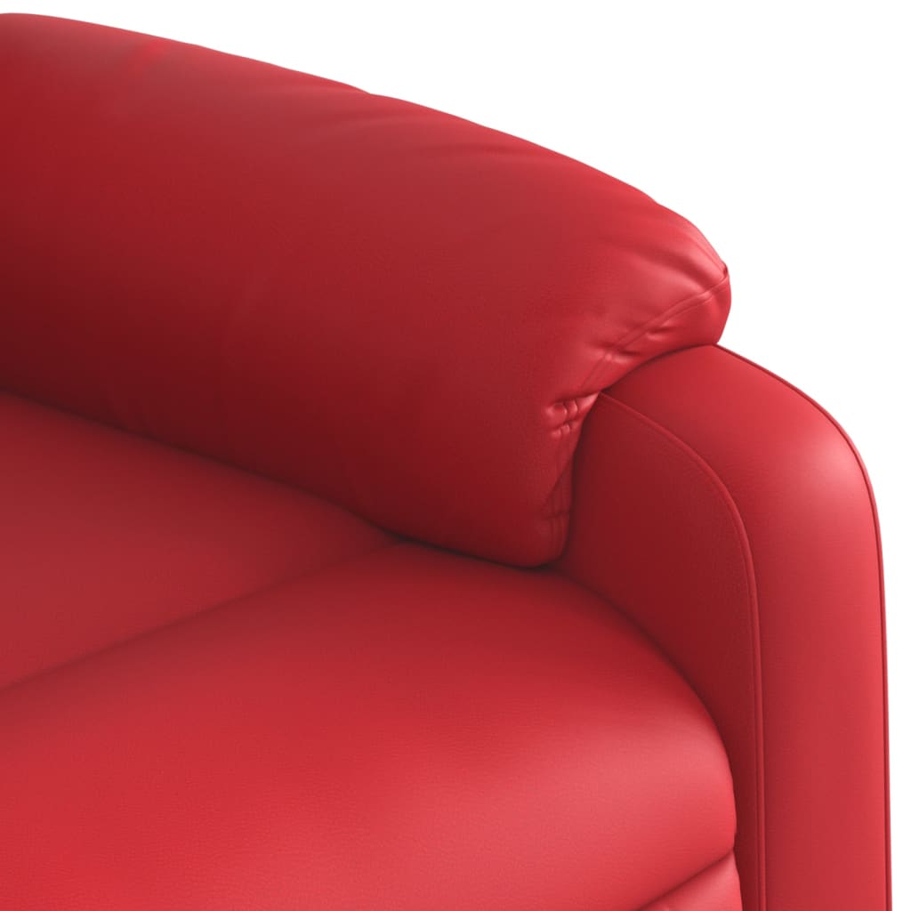 Fauteuil de massage simili cuir rouge