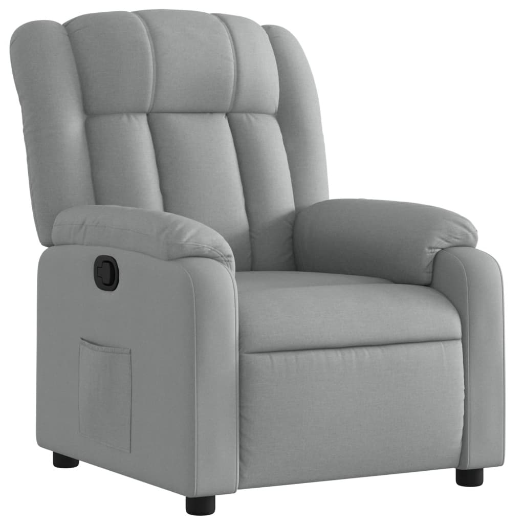 Fauteuil de relaxation tissu gris clair