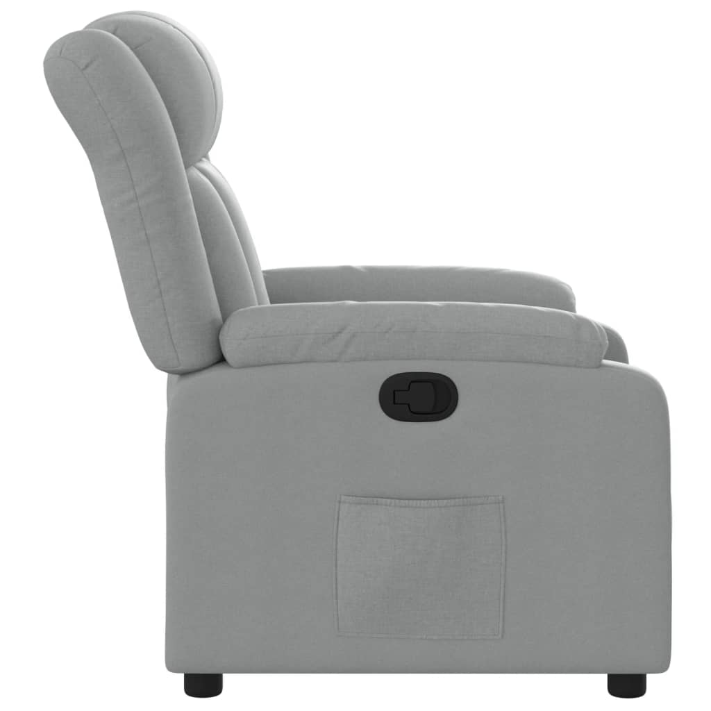 Fauteuil de relaxation tissu gris clair