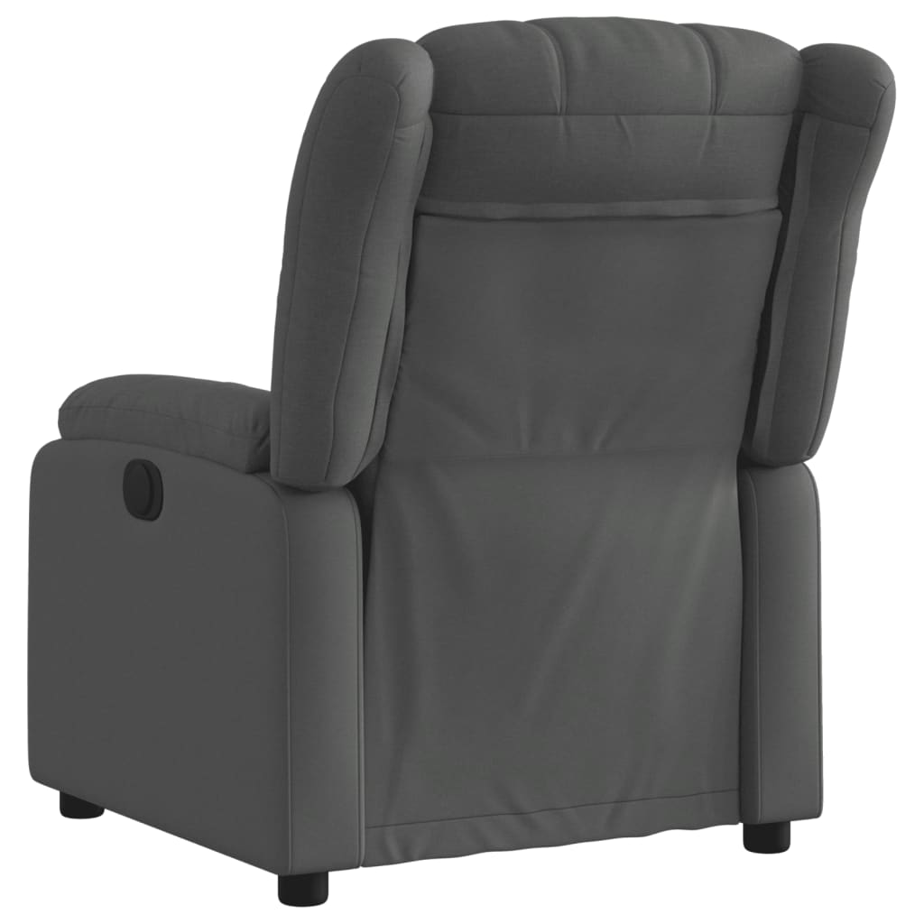 Fauteuil de relaxation tissu gris foncé