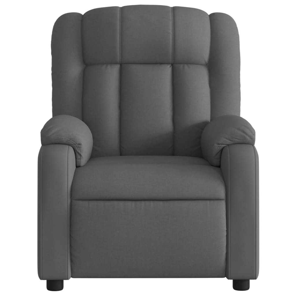 Fauteuil de relaxation tissu gris foncé