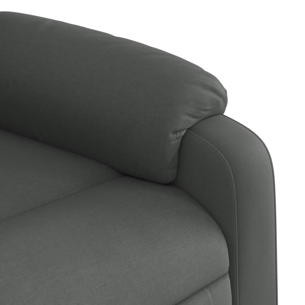 Fauteuil de relaxation tissu gris foncé