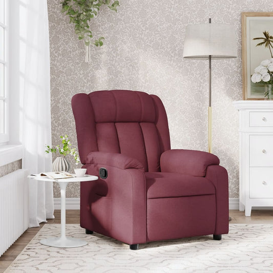 Fauteuil de relaxation tissu rouge vin