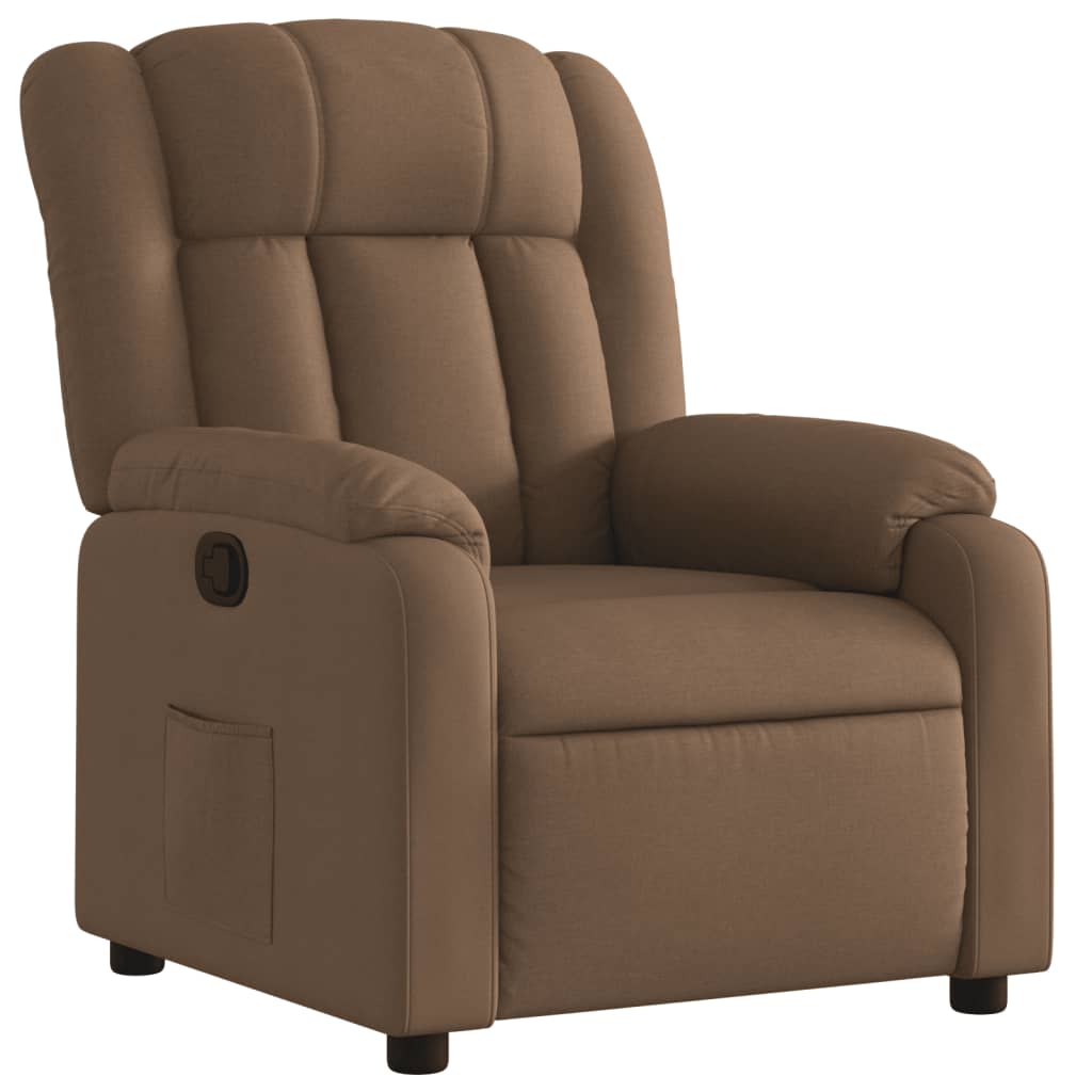 Fauteuil de relaxation tissu marron