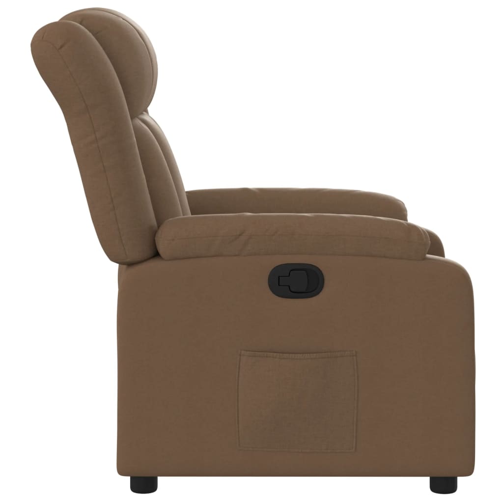 Fauteuil de relaxation tissu marron