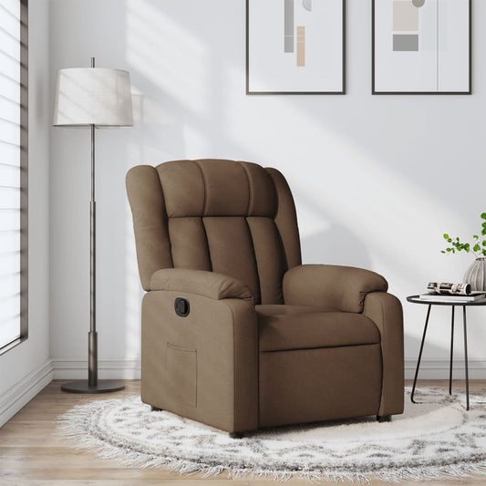 Fauteuil de relaxation tissu marron