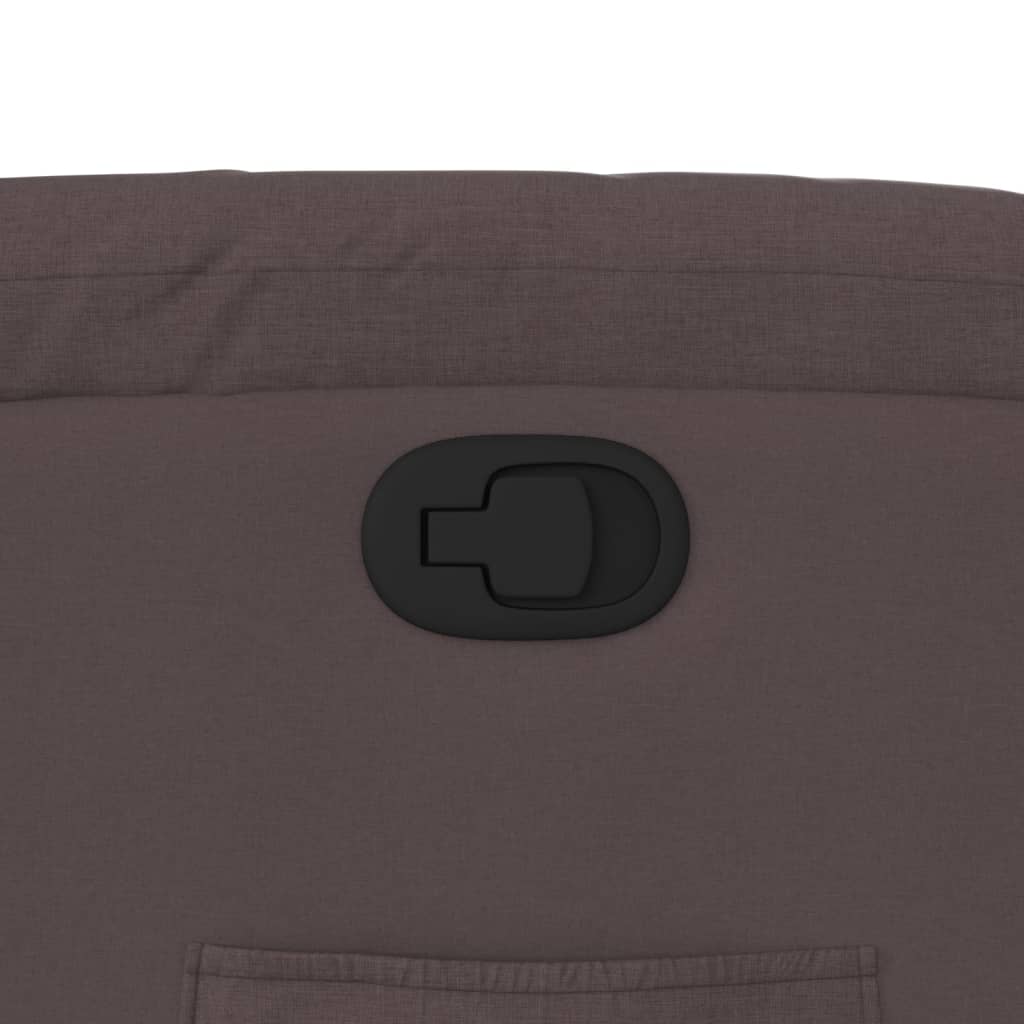 Fauteuil de relaxation tissu marron foncé